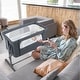 preview thumbnail 21 of 25, 5-Level Adjustable Height Portable Baby Bassinet with Travel Bag - 34" x 25" x 26" (L x W x H)