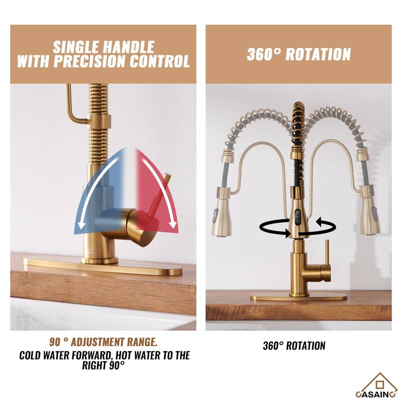 Single Handle Pull Down Sprayer Kitchen Faucet