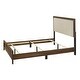 Contemporary Panel Bed with Wood Veneers Upholstered Headboard Bed ...