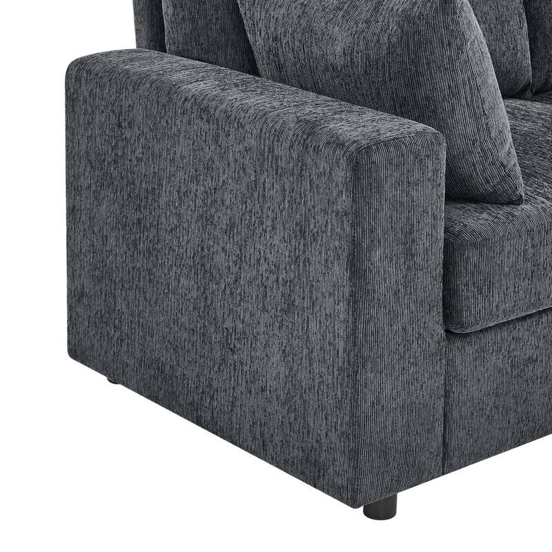 78" Modern Upholstered 2-seater Sofa with 2 Throw Pillows
