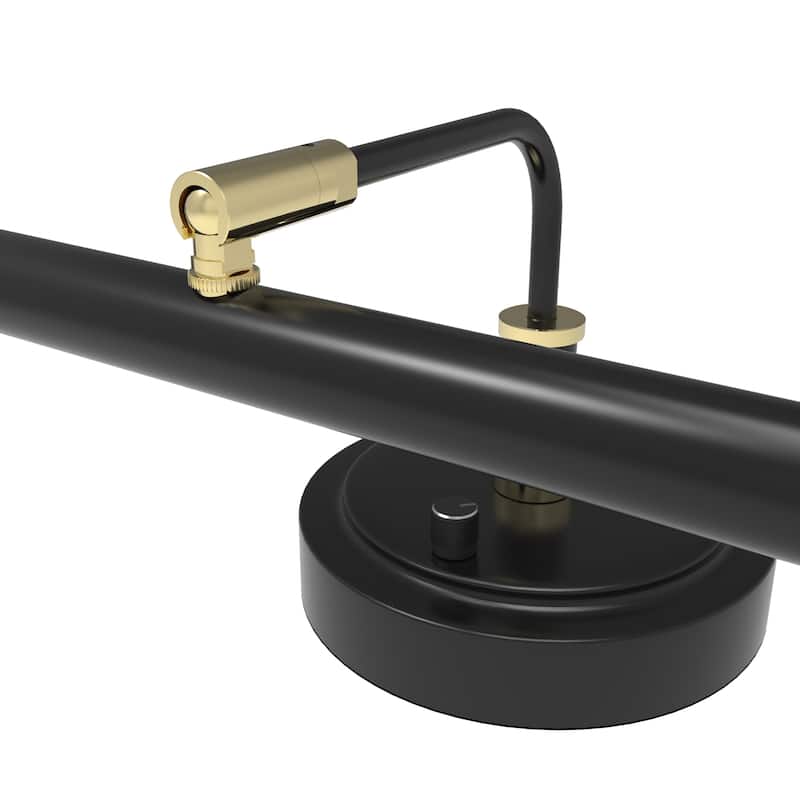 Cocoweb 19" LED Upright Piano Lamp - Black/Brass Accents