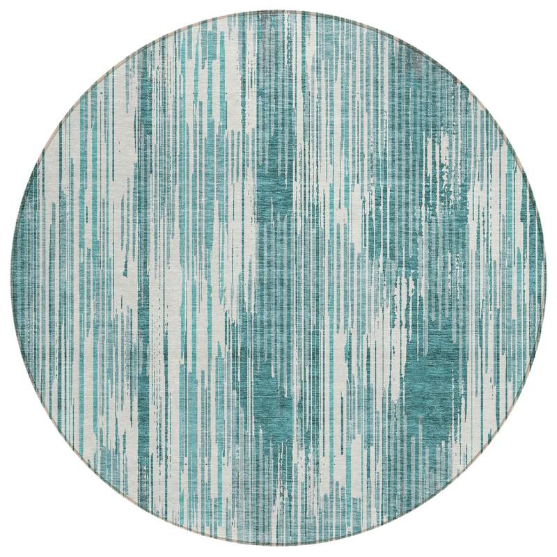 HomeRoots Striped Transitional Rectangle Outdoor Rug