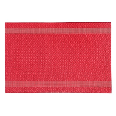 Vinyl Placemat (Mackenzie) (Red) - Set of 12