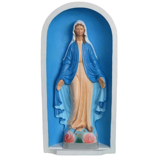 Traditional Blessed Mother Virgin Mary Madonna Grotto and Garden Statue, 36" Height