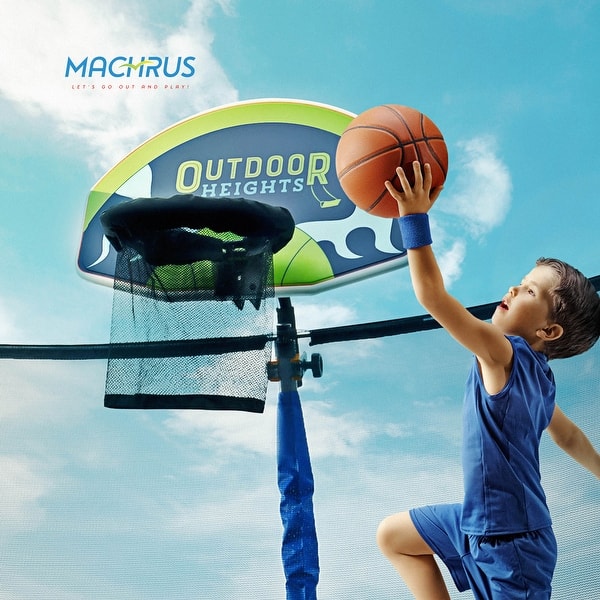 slide 2 of 7, Machrus Upper Bounce Trampoline Basketball Hoop w/ Ball & Pump - Attach Inside or Outside Trampoline - One Size