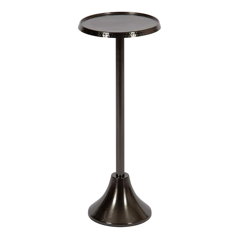 Kate and Laurel Sanzo Metal Side Table - 9x9x23 - Pewter