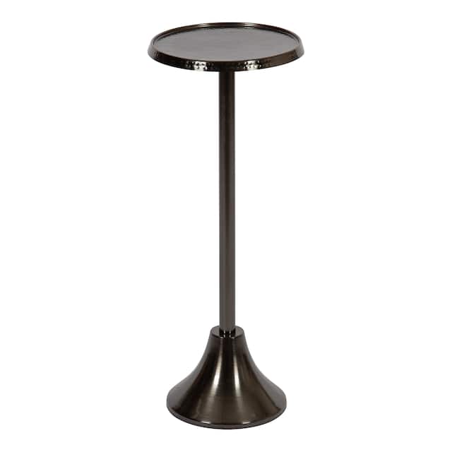 Kate and Laurel Sanzo Metal Side Table - 9x9x23 - Pewter