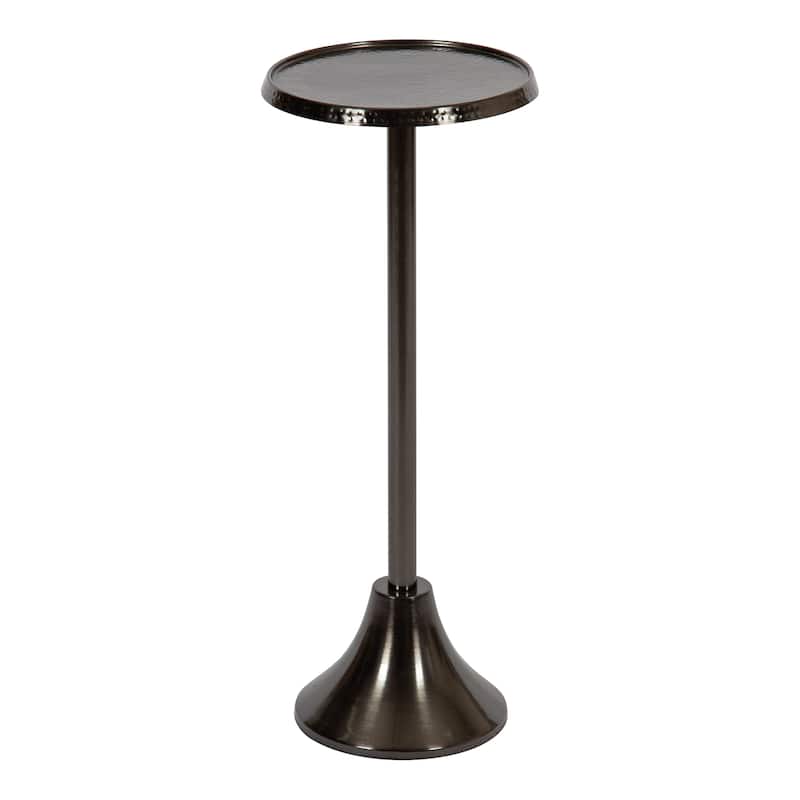 Kate and Laurel Sanzo Metal Side Table - 9x9x23 - Pewter