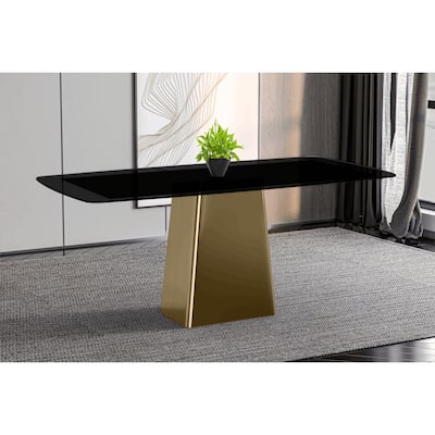Quinix Rectangular Dining Table with Sintered Stone/Glass Top