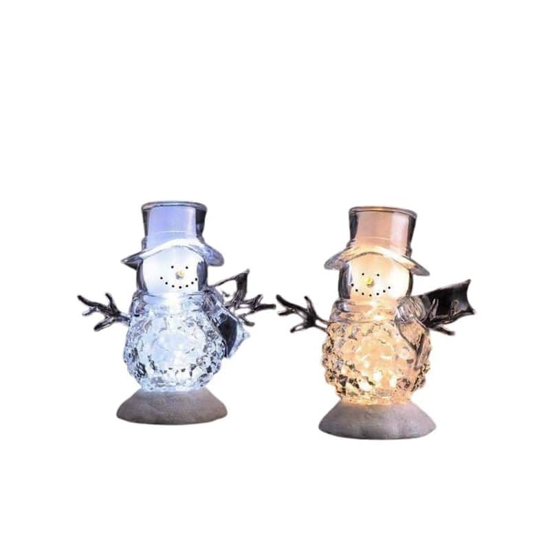 Ice Cube Snowman Christmas Decorations - 9" - Set of 4