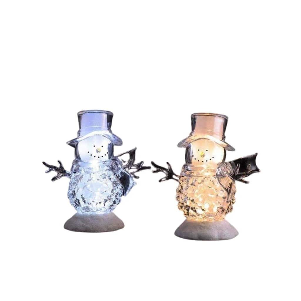 Ice Cube Snowman Christmas Decorations - 9" - Set of 4