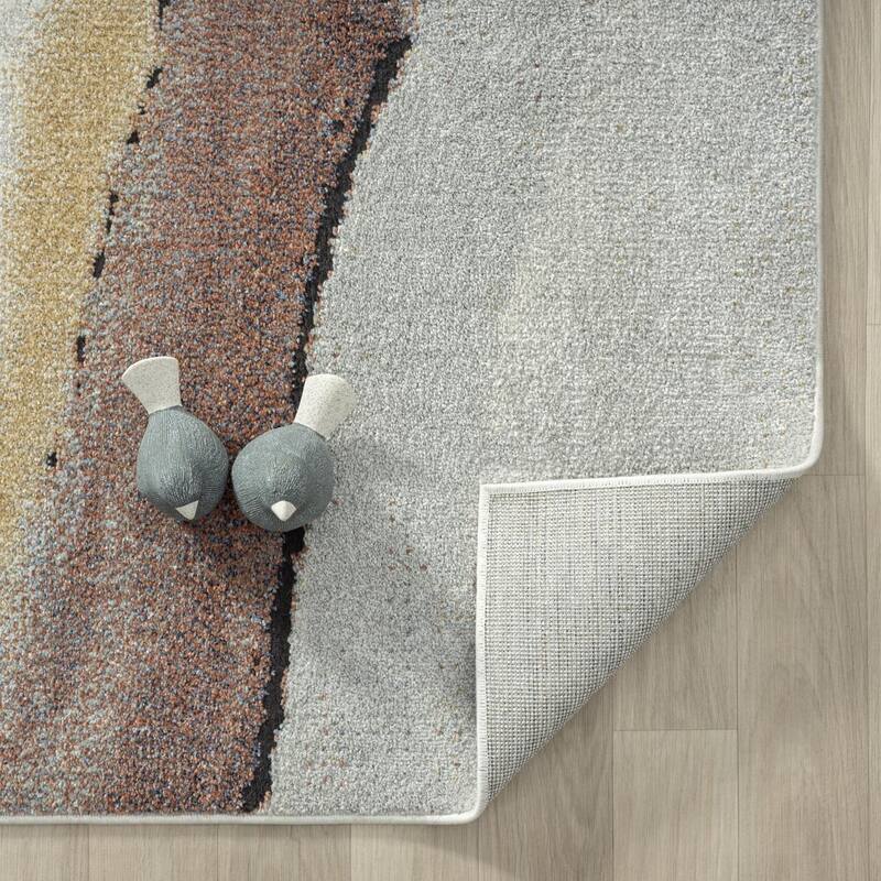 Luxe Weavers Modern Sunset Marbled Abstract Area Rug, Stain-Resistant Carpet