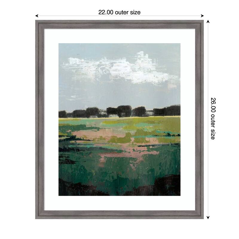 Glowing Pasture No. 1 by Grace Popp Wood Framed Wall Art Print
