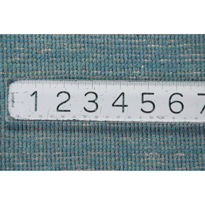 Hand Knotted Oriental 100% Wool Carpet Modern Solid Navy Blue & Blues Gabbeh Area Rug - 9' 9'' X 9' 9''