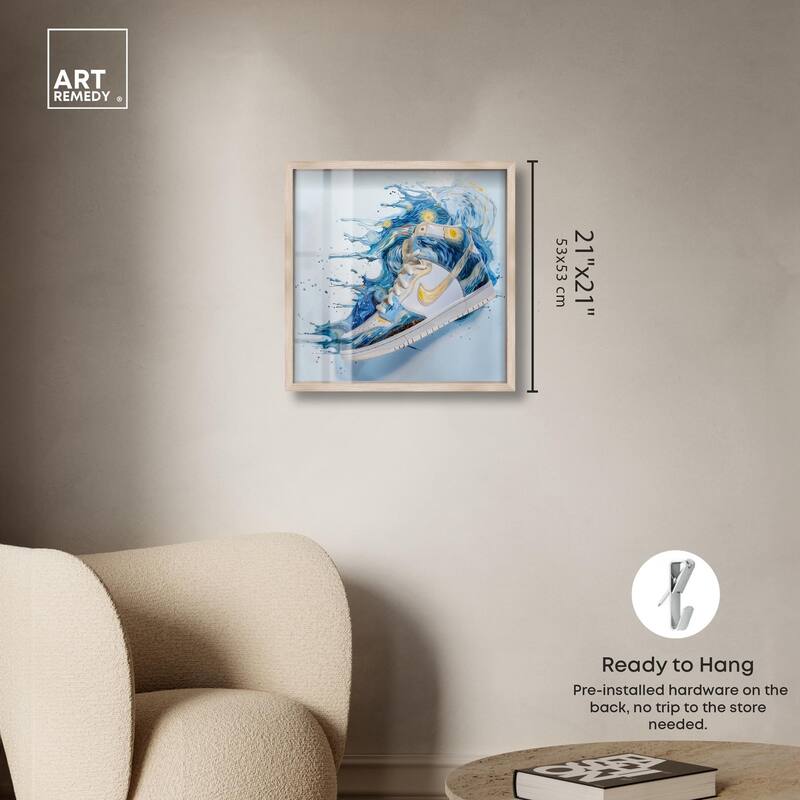 Starry Night Sneaker Splash Shadowbox by Art Remedy