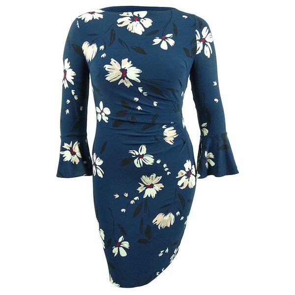 ralph lauren floral bell sleeve dress