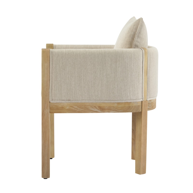 Christopher Knight Home - Callahan Linen Upholstered Dining Chair with Armrests