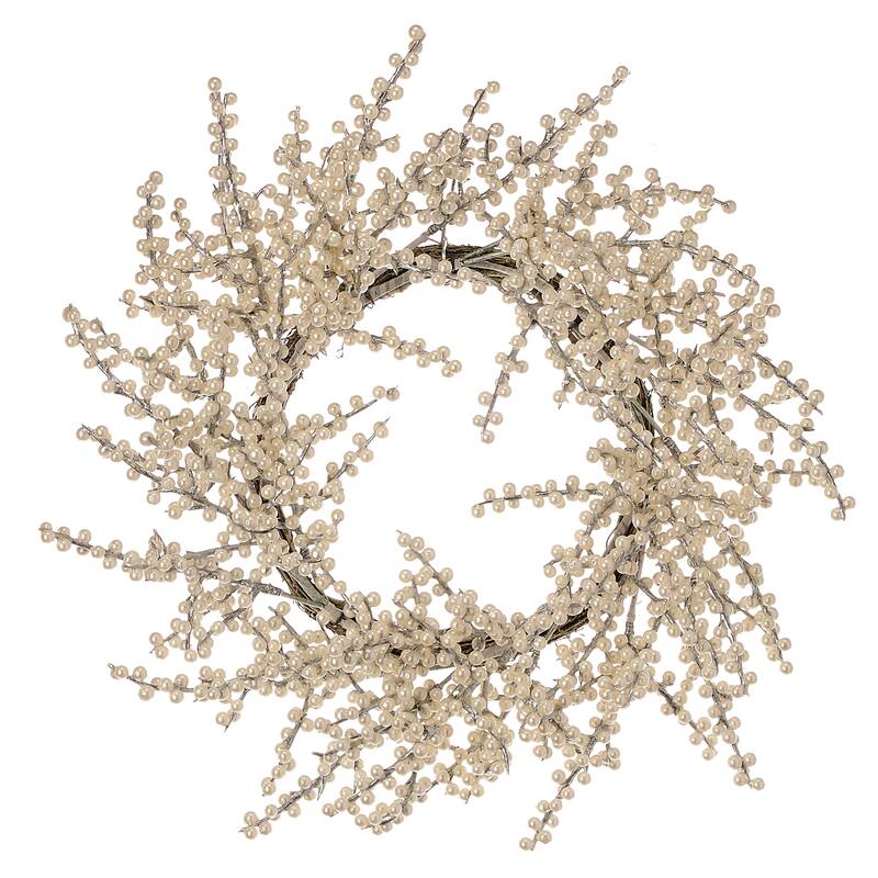 24" Waterproof Winter Berry Wreath - 24