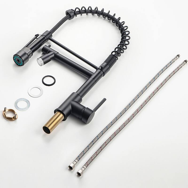 Single lever pull-down kitchen faucet