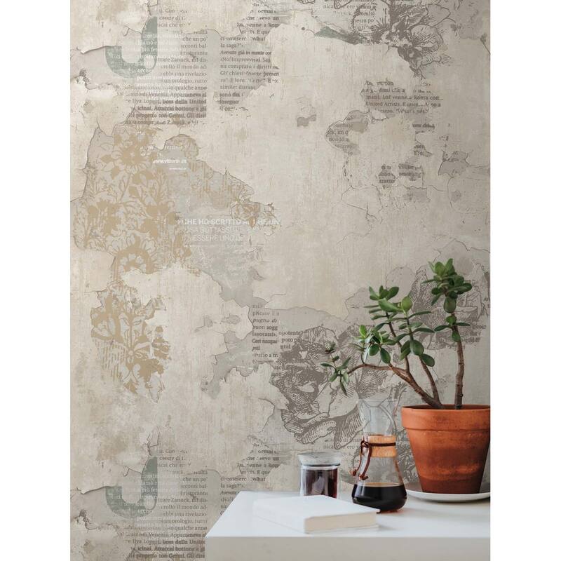 Seabrook Designs Terica Abstract Script Unpasted Wallpaper