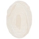 preview thumbnail 9 of 7, SAFAVIEH Hand-Tufted Fifth Avenue Rosa Modern & Contemporary Wool Rug 4' x 6' Oval - Ivory/Beige