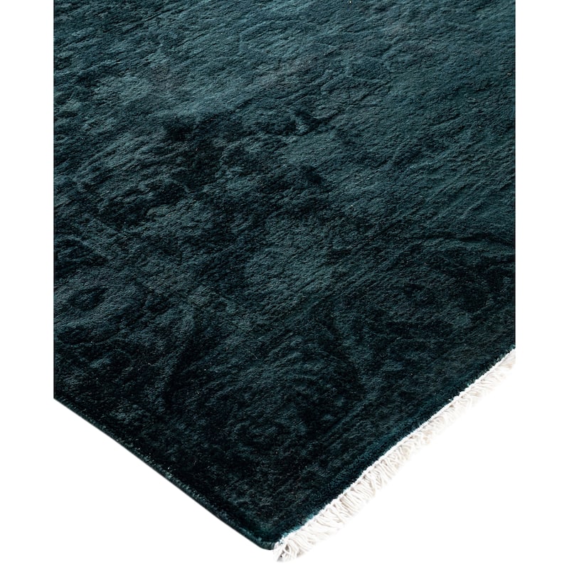 Overdyed One-of-a-Kind Hand-Knotted Area Rug - Green - 3' 3" x 5' 2"