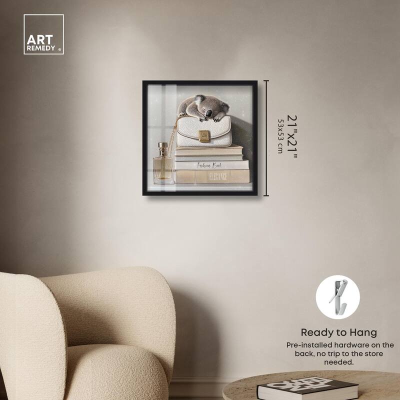 Koala on Fashion Books Shadowbox by Art Remedy