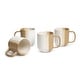 preview thumbnail 1 of 4, Sango Phoebe Caramel/White Coffee Mugs Set of 4, 15 oz Ceramic Cups Caramel - 4 Piece