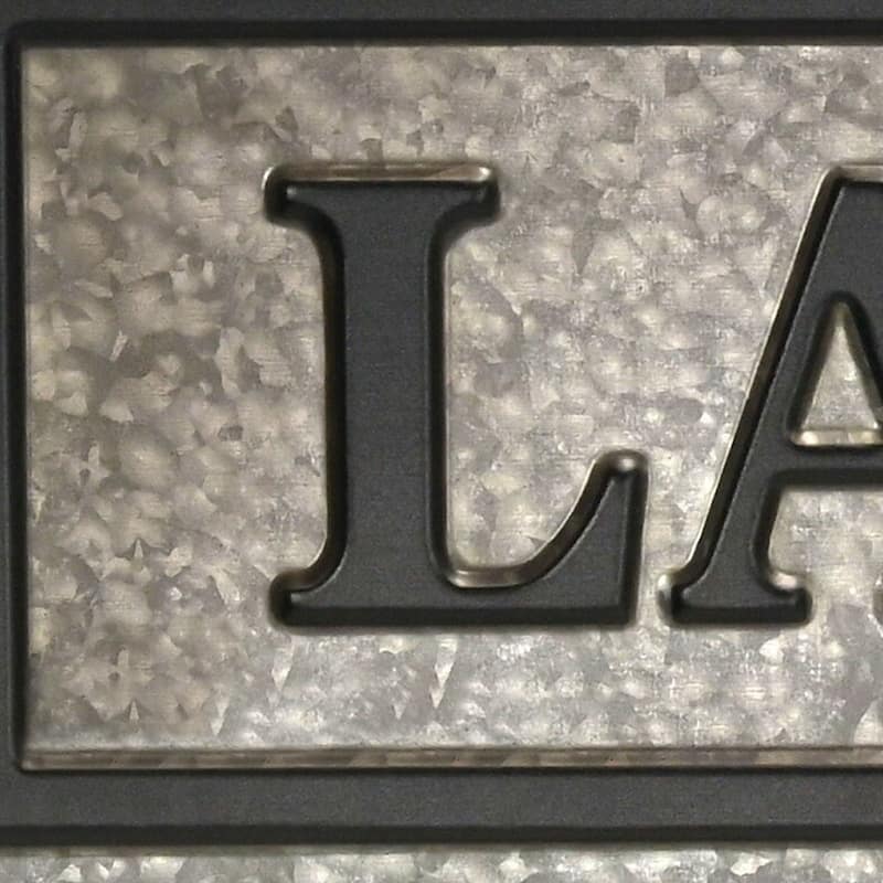 HomeRoots 10" X 36" Gray Laundry Galvanized Metal Wall Decor