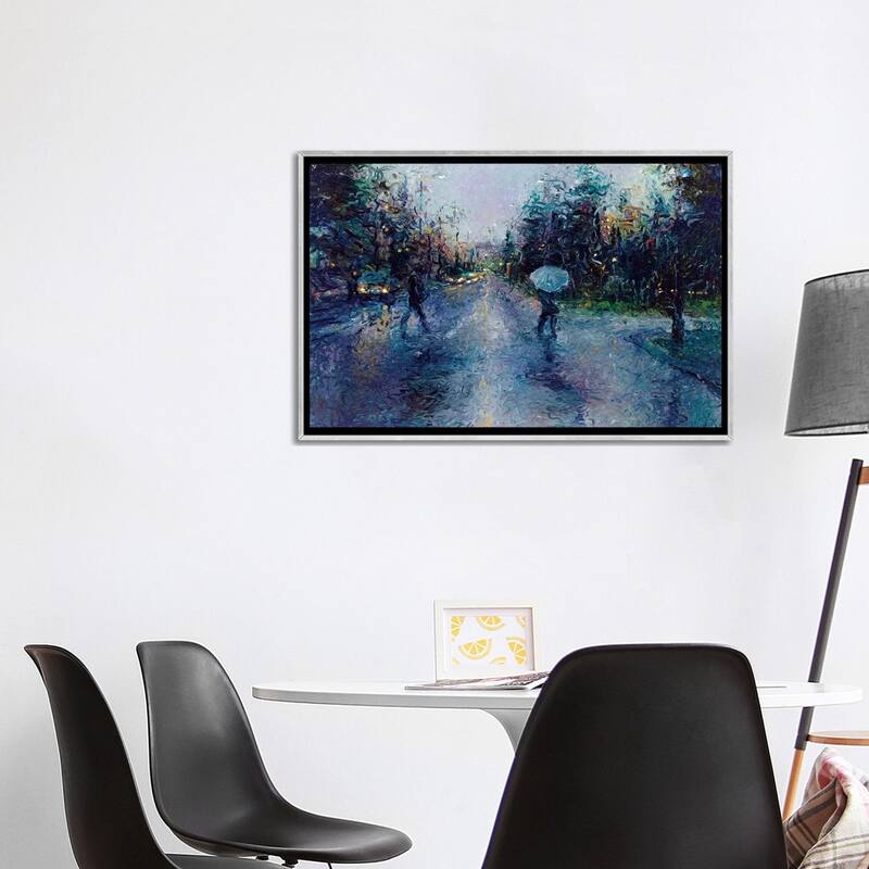 iCanvas "Slippery Sidewalk" by Iris Scott Framed