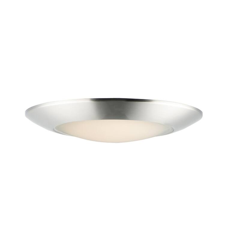 Maxim Diverse 11" Wide LED Flush Mount Bowl Ceiling Fixture - Satin Nickel