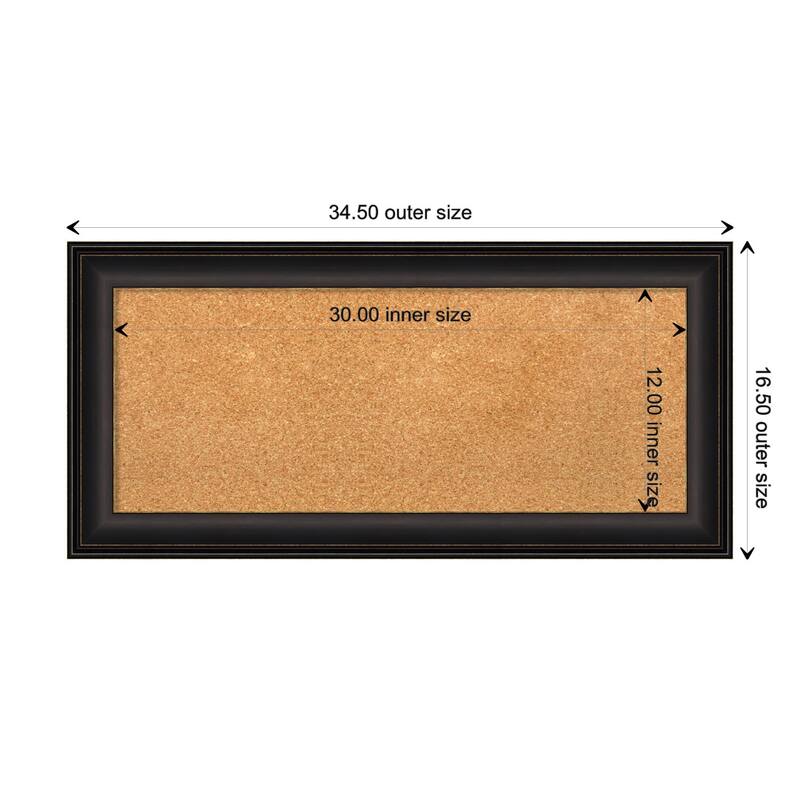 Trio Framed Cork Bulletin Memo Board
