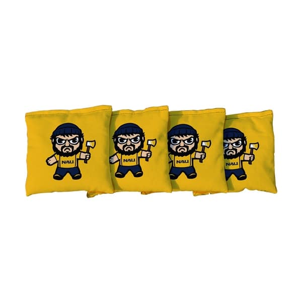 slide 2 of 3, Northern Arizona University Lumberjacks Tokyodachi Yellow Cornhole Bags All-Weather Resin Filled