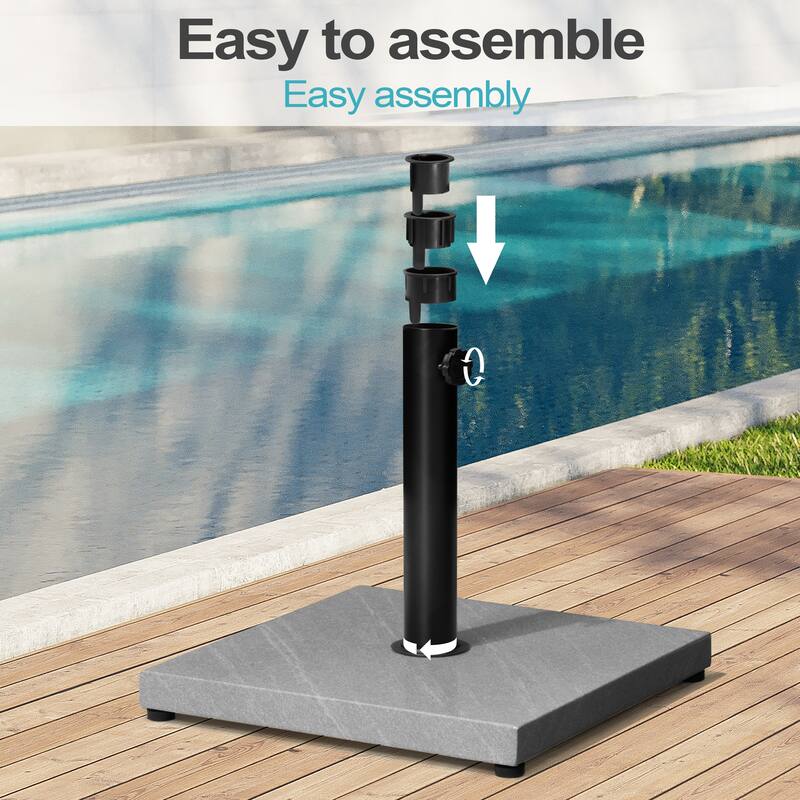 VredHom Outdoor Patio Market Umbrella Square Base Stand