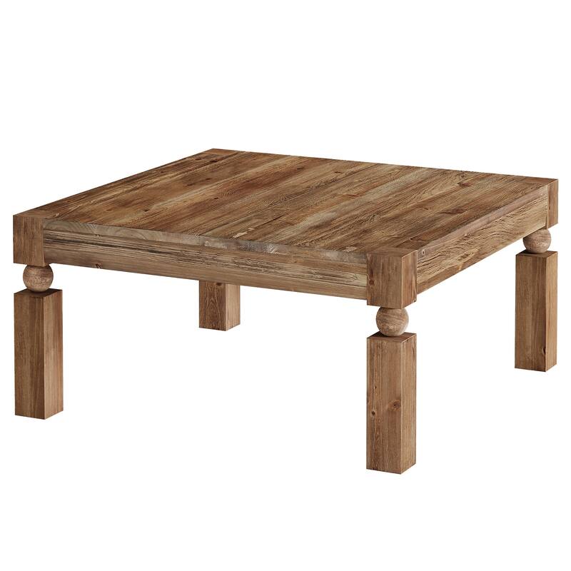 Solid Wood Coffee Table, Living Room Center Cocktail Accent Table