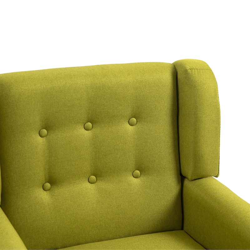 Cotton/ Linen Look Fabric Modern Accent Chair Armchair