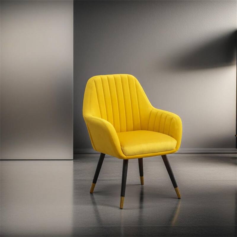 Contemporary Velvet Upholstered Accent Chair