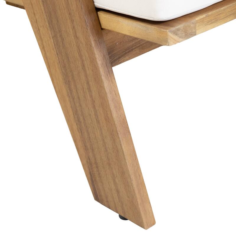 Outdoor Acacia Wood Club Chairs with Cushions