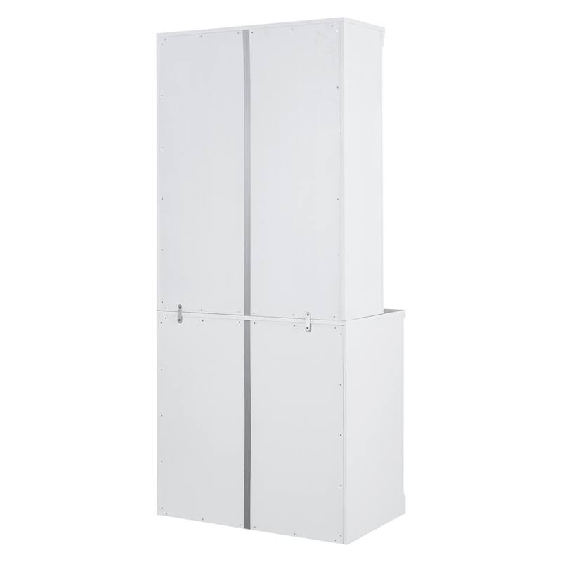 Modern Storage Bookcase with LED Lighting and Drawer