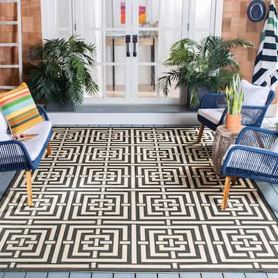 SAFAVIEH Courtyard Ginger Indoor/ Outdoor Waterproof Patio Backyard Rug