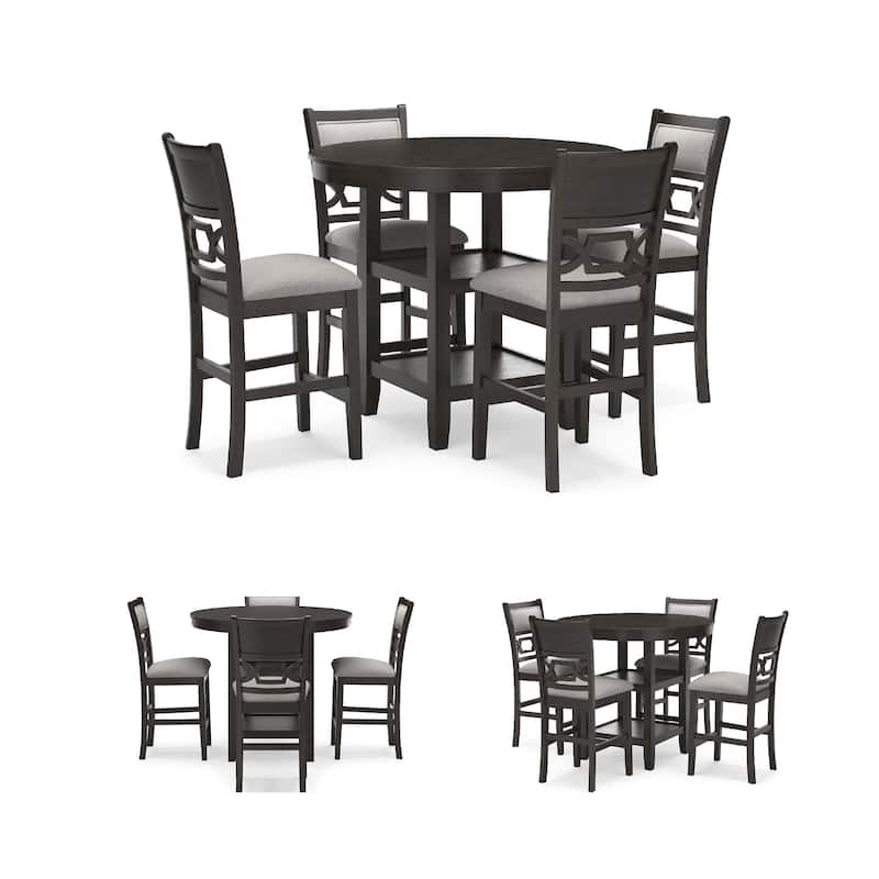 Signature Design by Ashley Langwest Counter Height Dining Table and 4 Barstools (Set of 5)