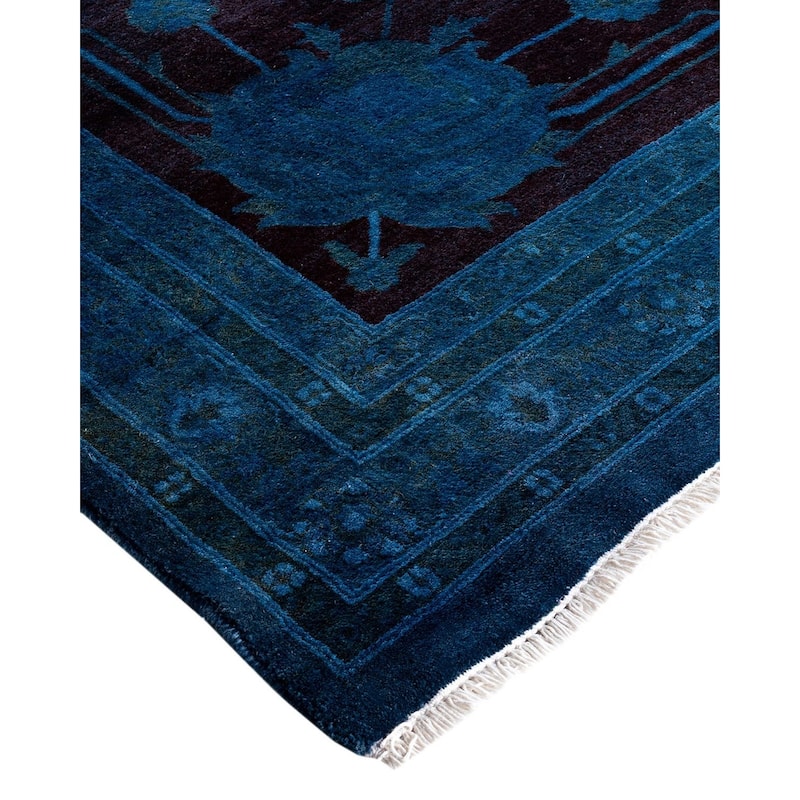 Fine Vibrance One-of-a-Kind Hand-Knotted Area Rug - Blue, 11' 10" x 17' 9" - 11' 10" x 17' 9"