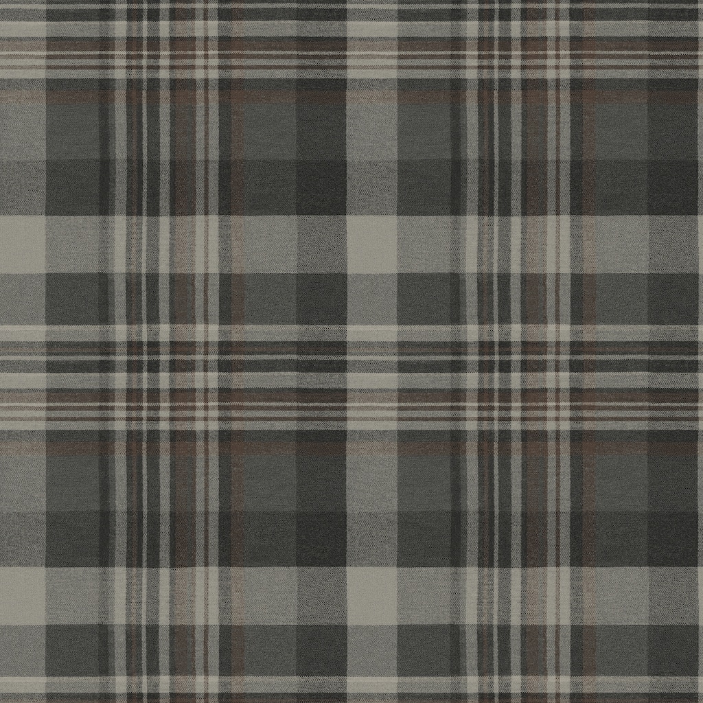 Dutton Plaid Charcoal Wallpaper