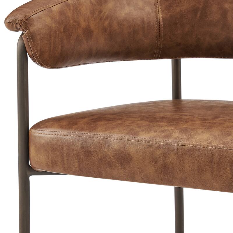NPD Furniture Kaiden Faux Leather Counter Stool (Set of 2)