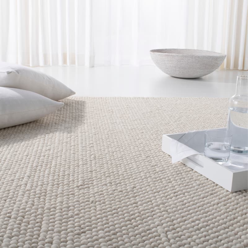 Lauren Ralph Lauren Handmade Carisbrooke Solid Wool Rug - 9' x 12' - Cream - Rectangle