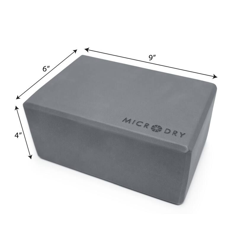Microdry Fitness Exercise Foam Block, 4" x 9" x 6"