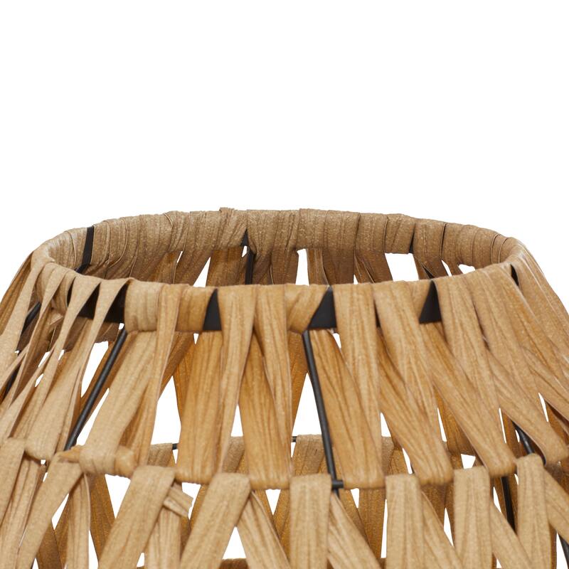 Natural Brown Open Weave Seagrass Bohemian Vase Collection