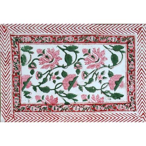 Romantic Floral Block Print Tablecloth Collection