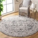 preview thumbnail 8 of 40, SAFAVIEH Odyssey Dido Shabby Chic Oriental Rug 6'7" Round - Light Grey/Grey - Round