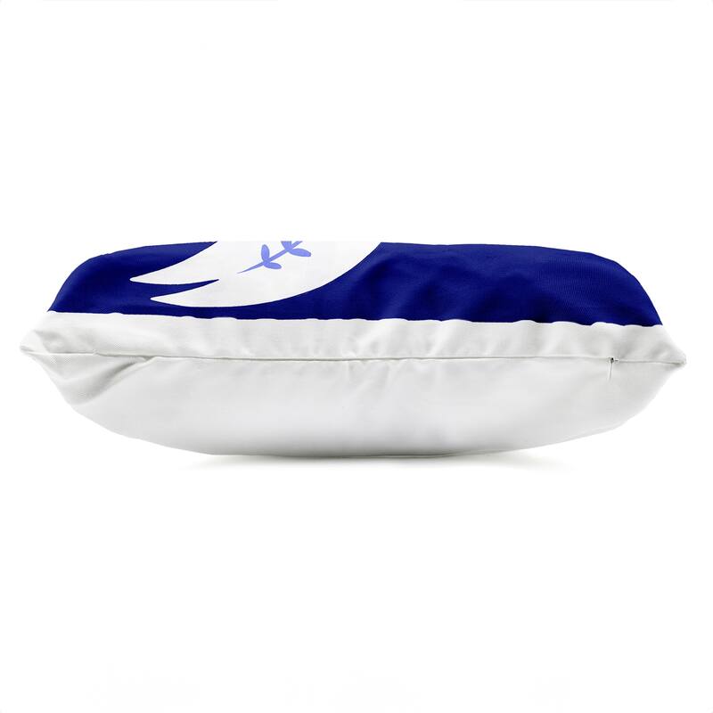 Stupell Peace Dove with Folk Florals Printed Outdoor Throw Pillow Design by Hannah Moren